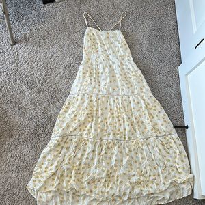 Lost + Wander Sunflower Tiered Maxi Dress with Tied Back